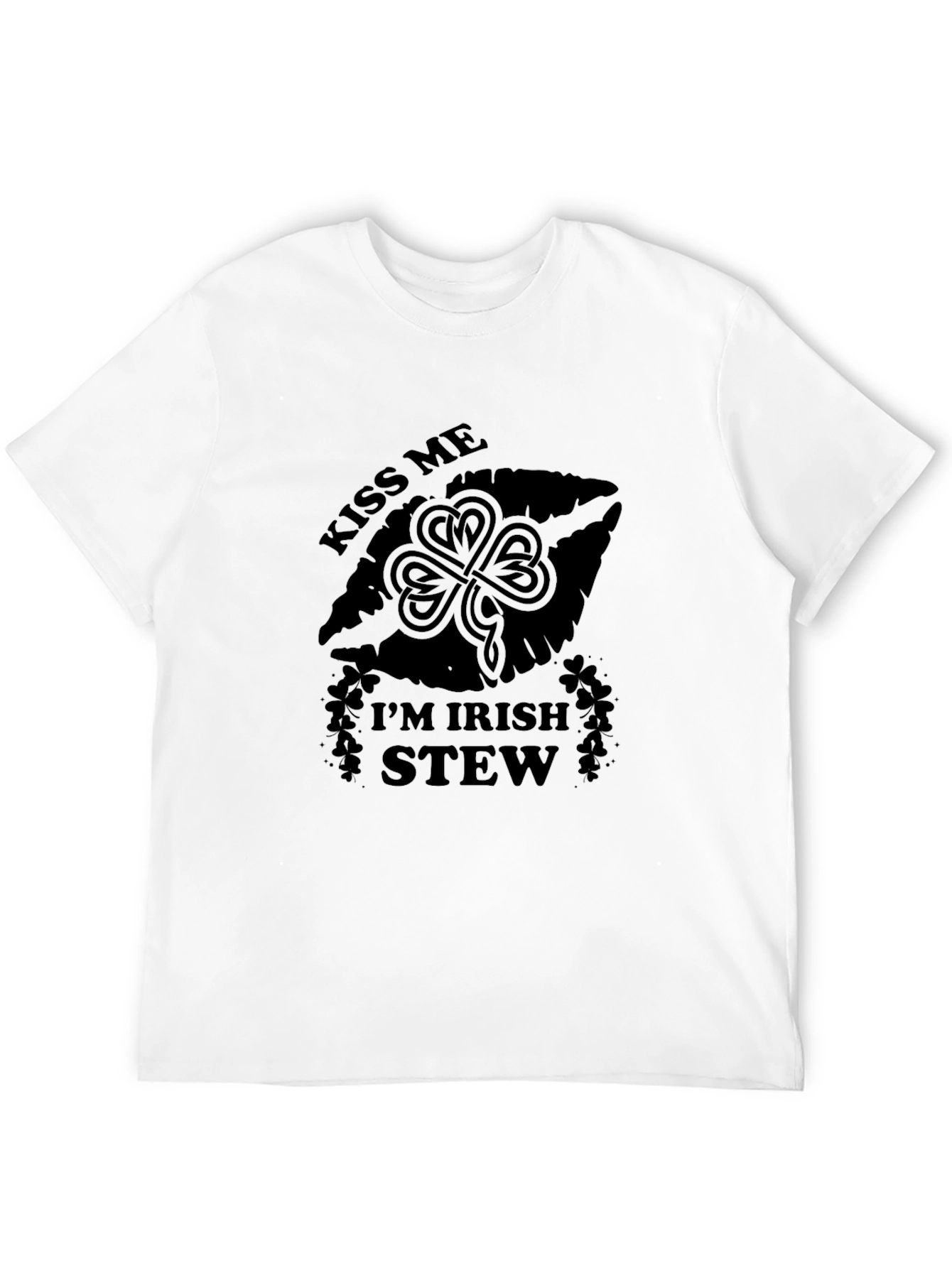 Kiss Me Im Irish Stew Black T-Shirt