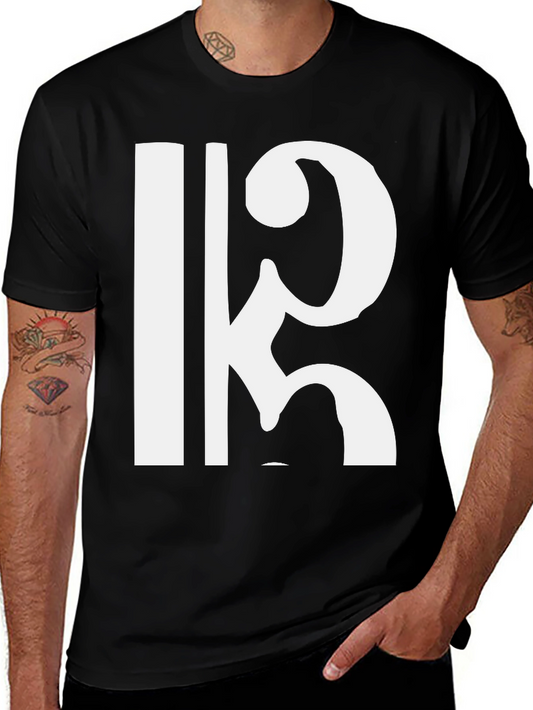Bold Clef Graphic Black Tee