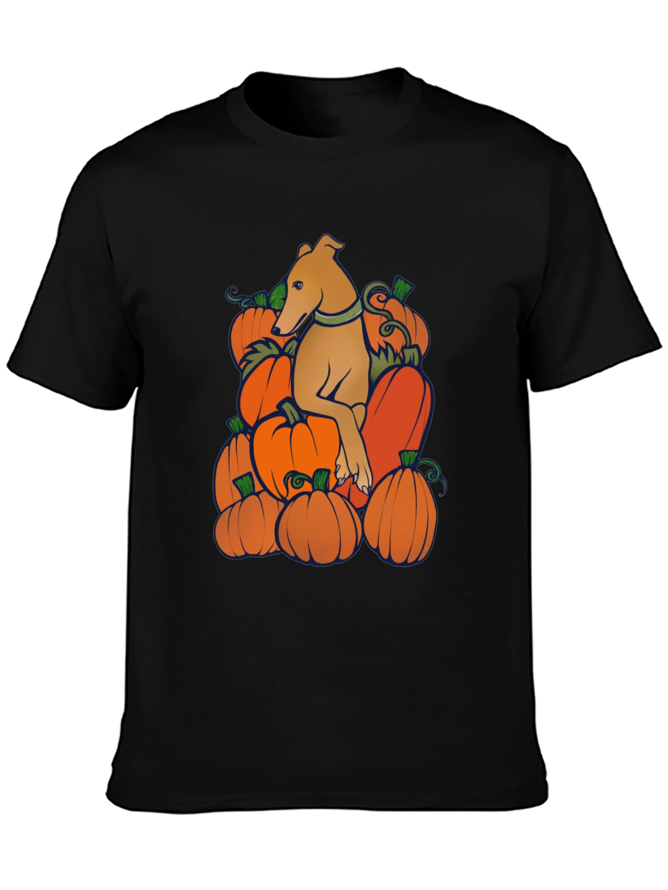 Dog in Pumpkins Graphic Tee
