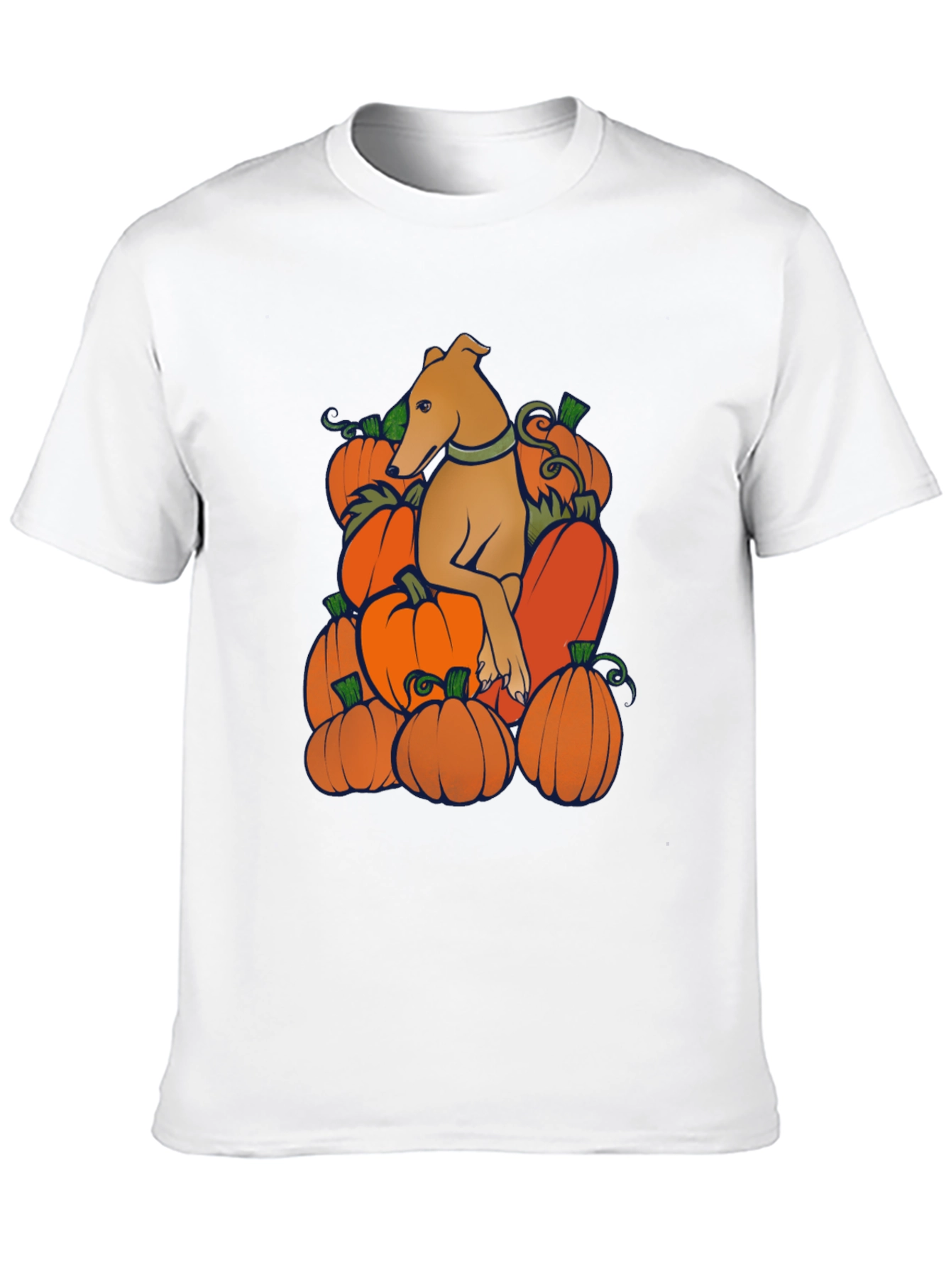 Dog in Pumpkins Graphic Tee