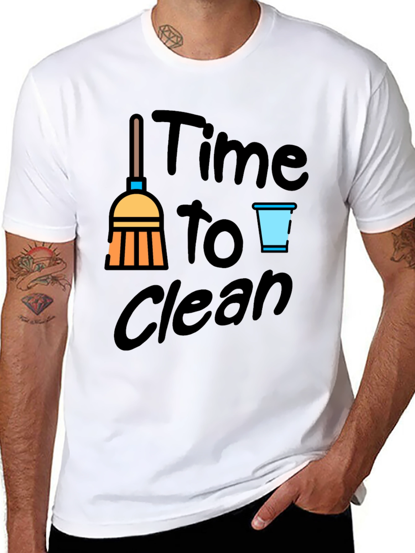Time To Clean Graphic Tee