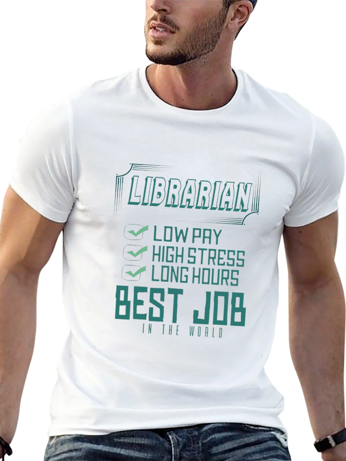 Librarian Best Job Graphic T-Shirt