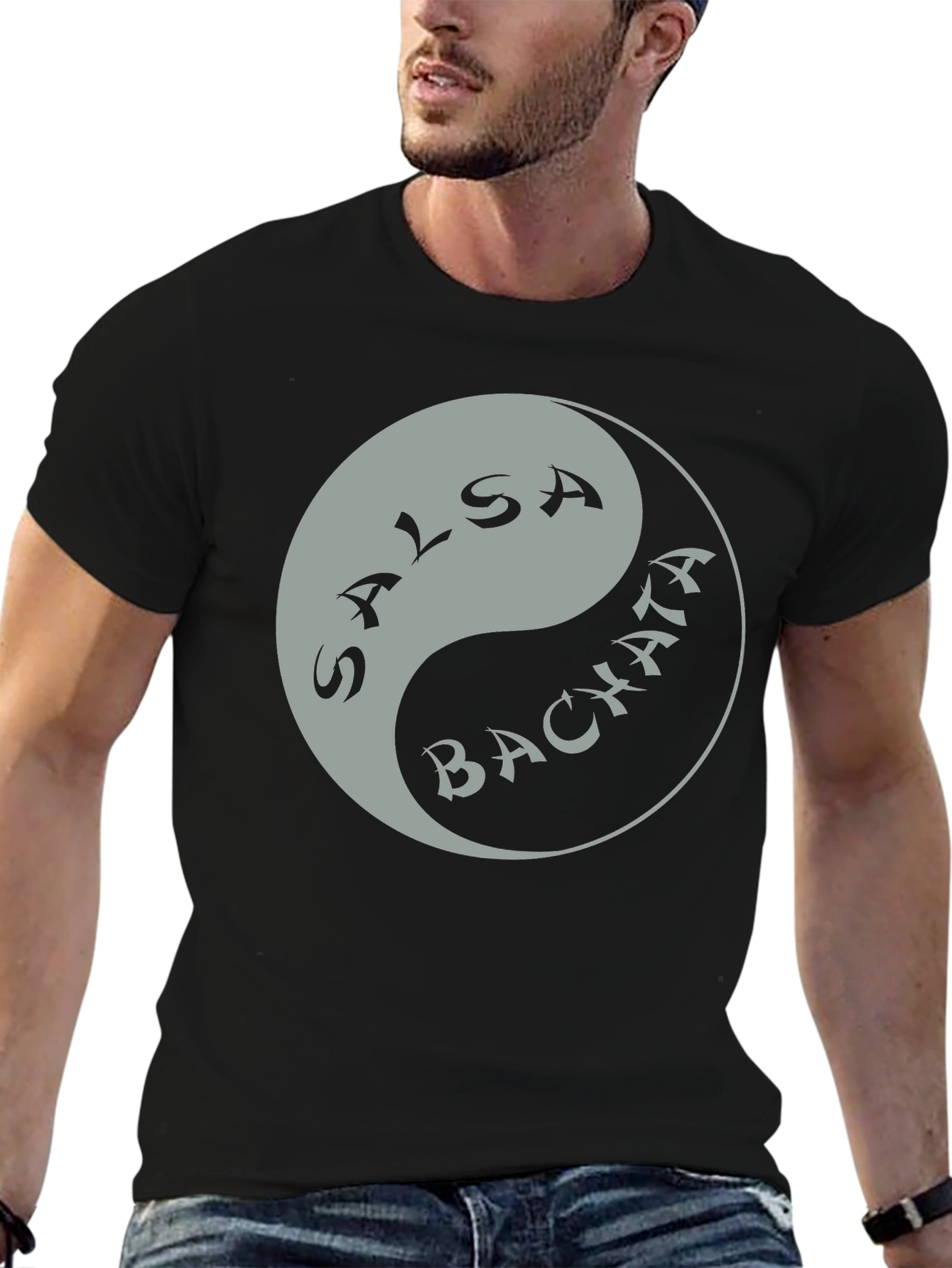 Salsa Bachata Yin Yang Black T-Shirt