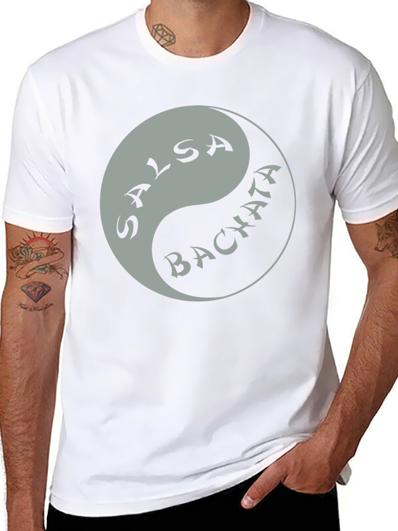 Salsa Bachata Yin Yang Black T-Shirt