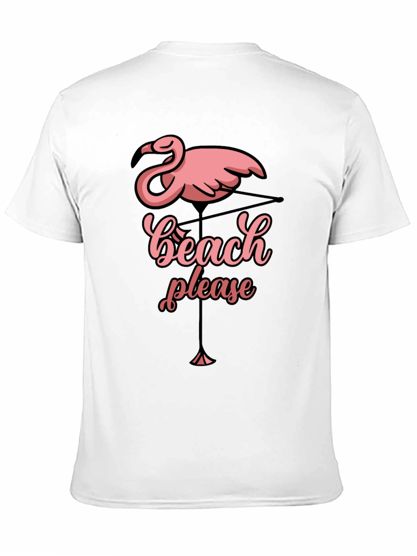Beach Please Flamingo Graphic T-Shirt
