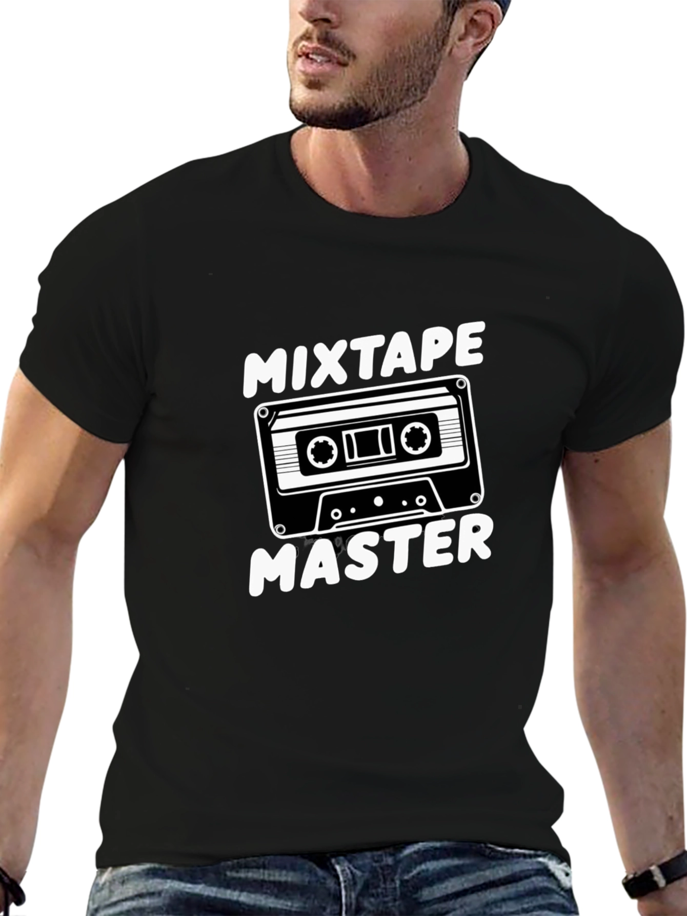 Mixtape Master Black Graphic T-Shirt