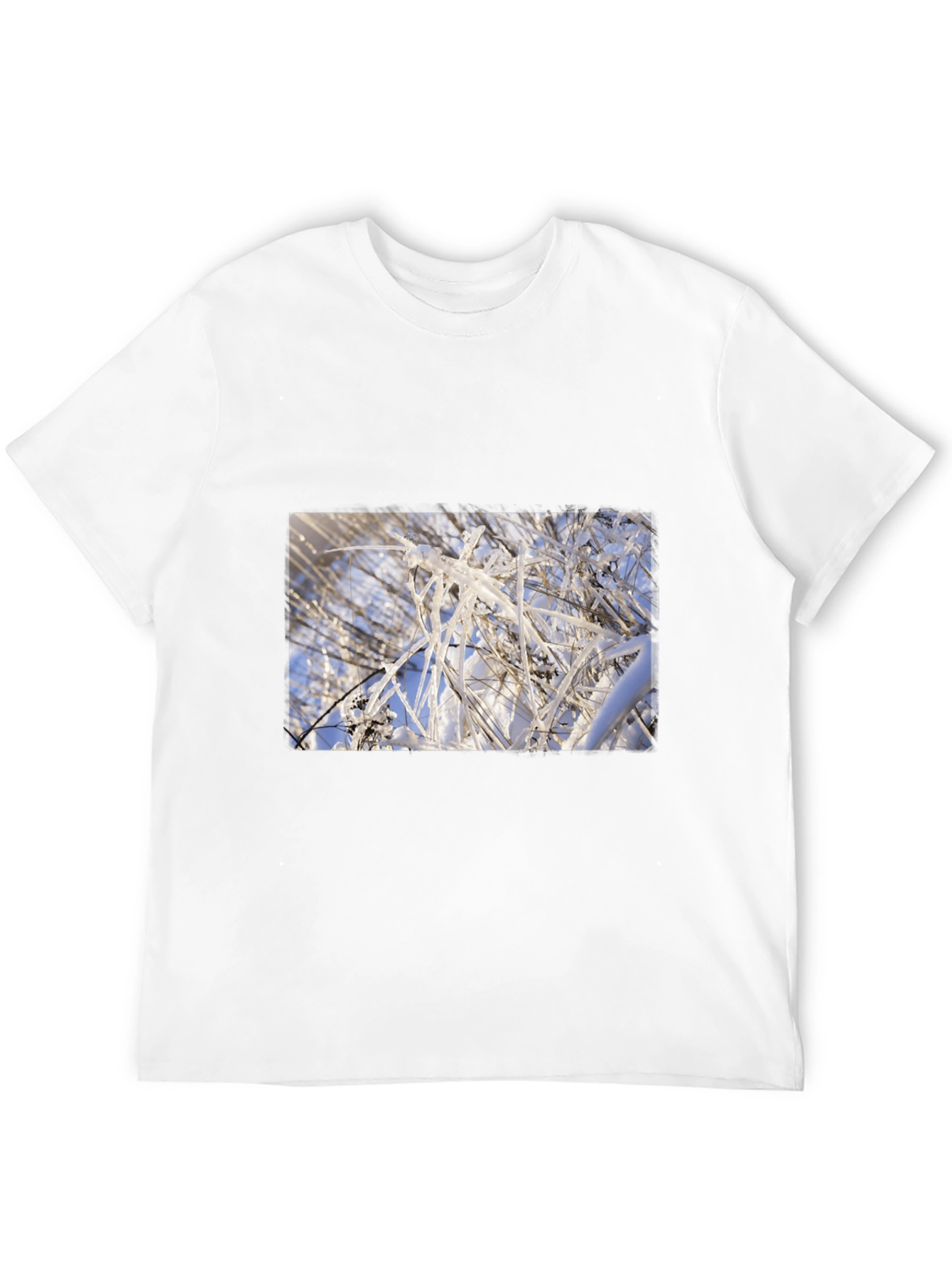 Icy Branch Graphic Black Tee