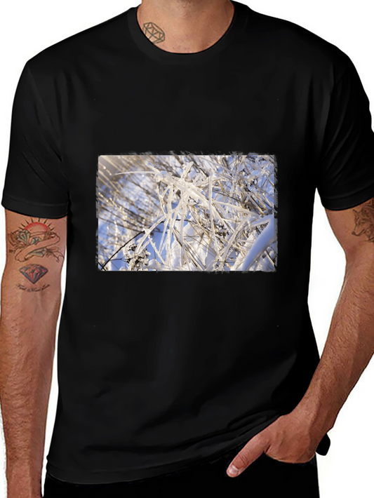 Icy Branch Graphic Black Tee