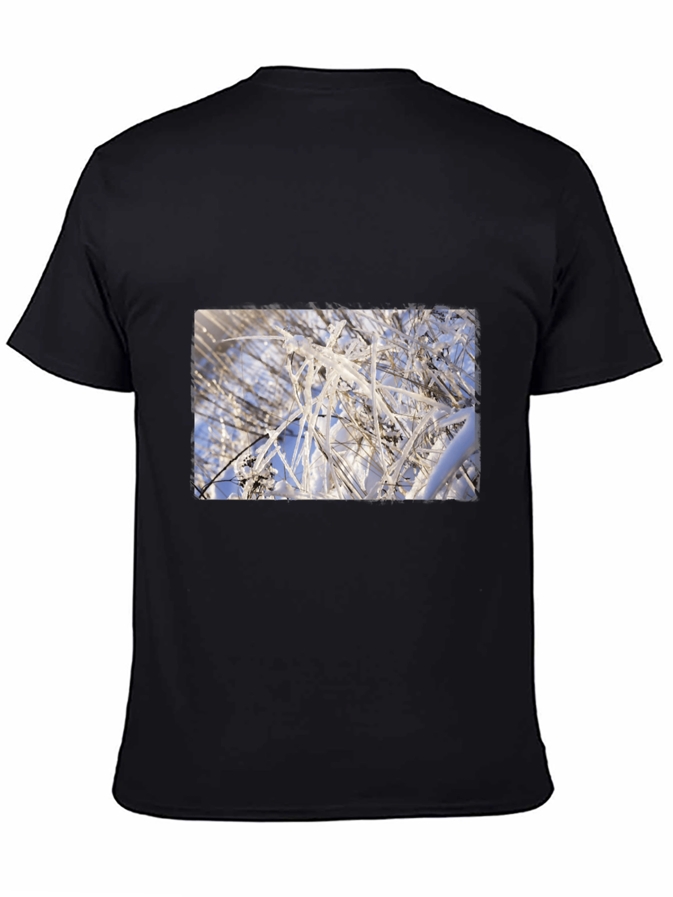 Icy Branch Graphic Black Tee