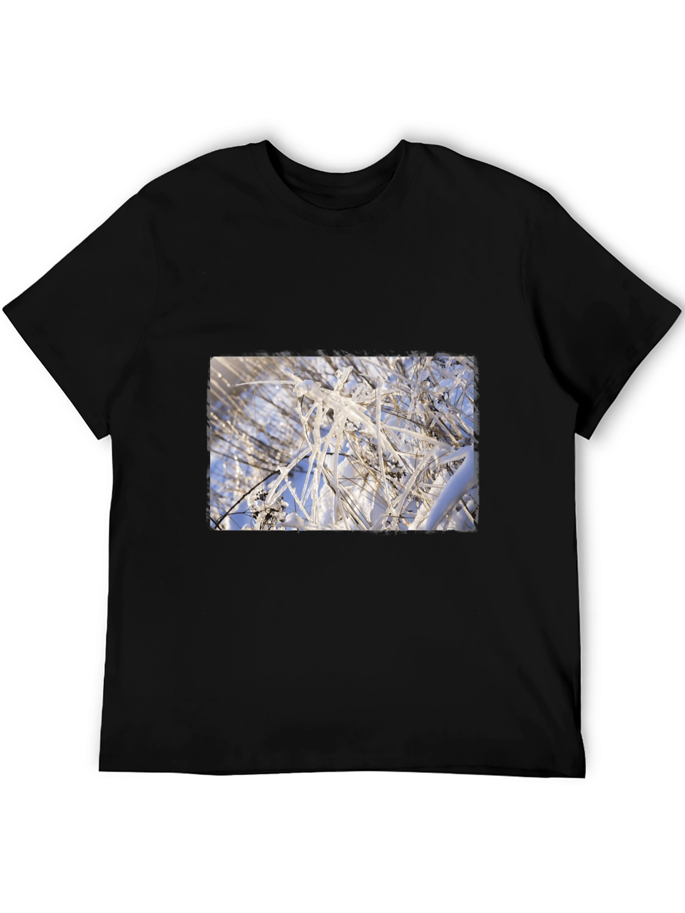 Icy Branch Graphic Black Tee