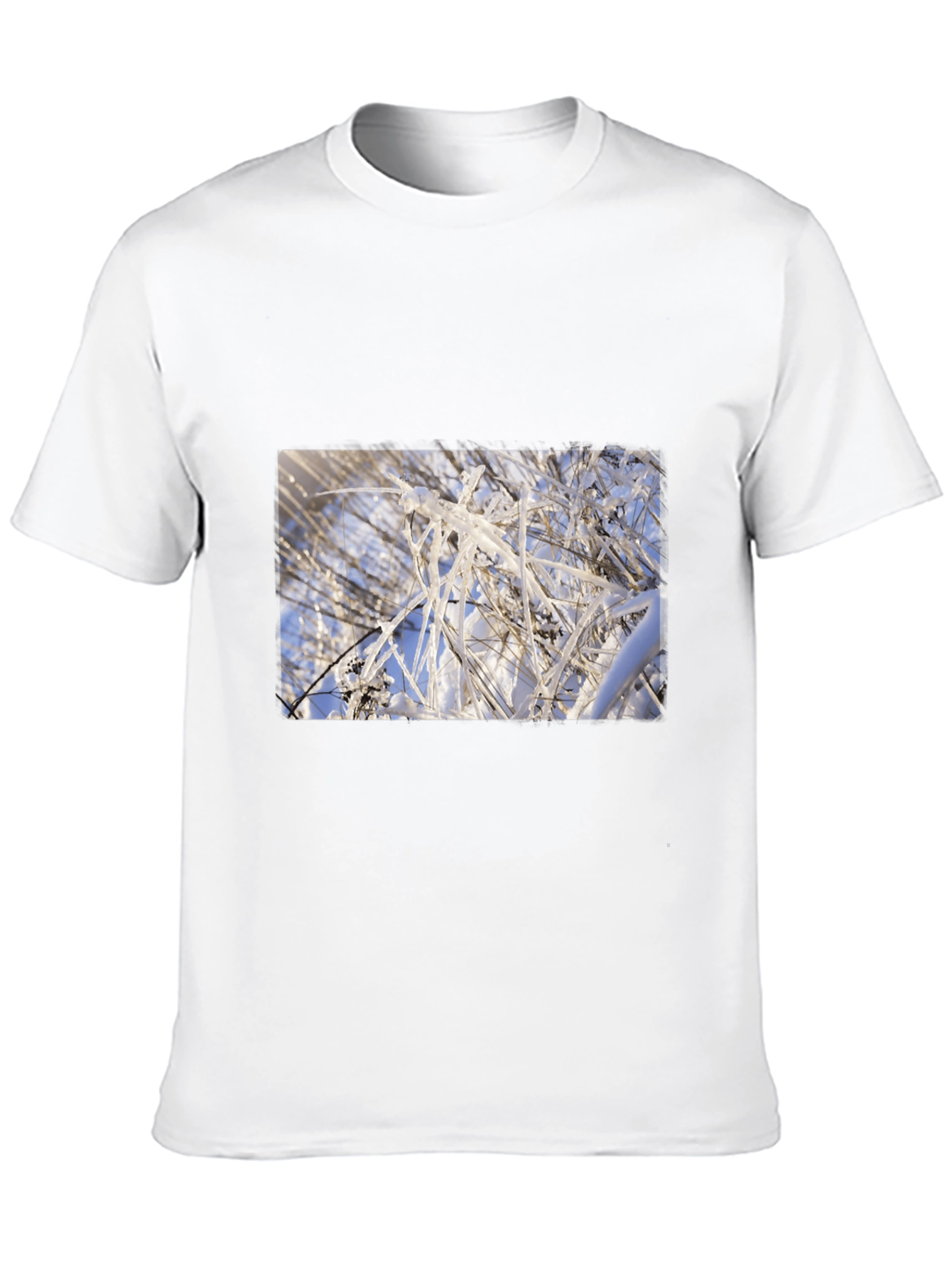 Icy Branch Graphic Black Tee