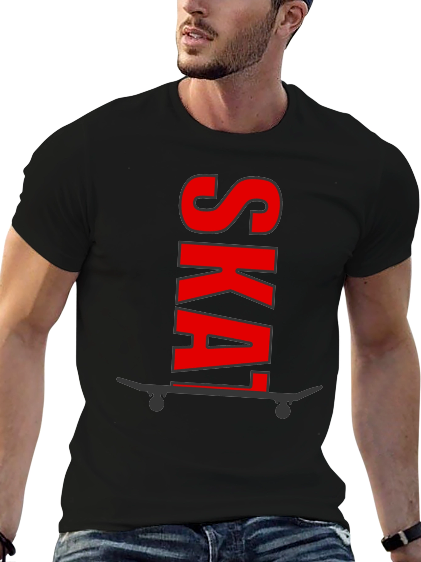 Skate Graphic Tee - Black Cotton Skateboard Shirt