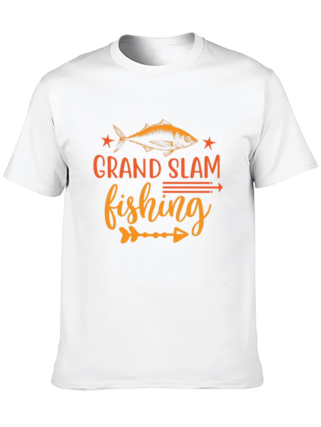 Grand Slam Fishing Graphic Tee - Black Cotton Shirt