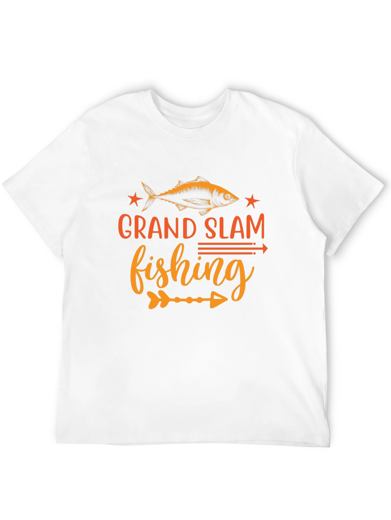 Grand Slam Fishing Graphic Tee - Black Cotton Shirt