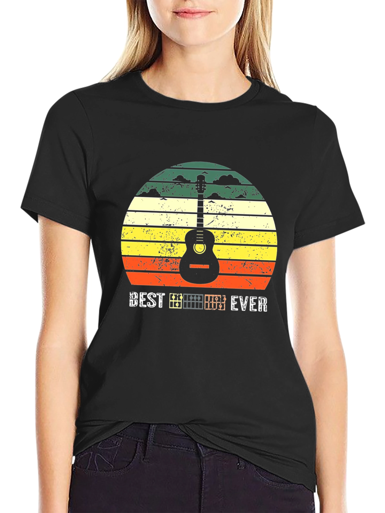 Best Dad Ever Guitar T-Shirt