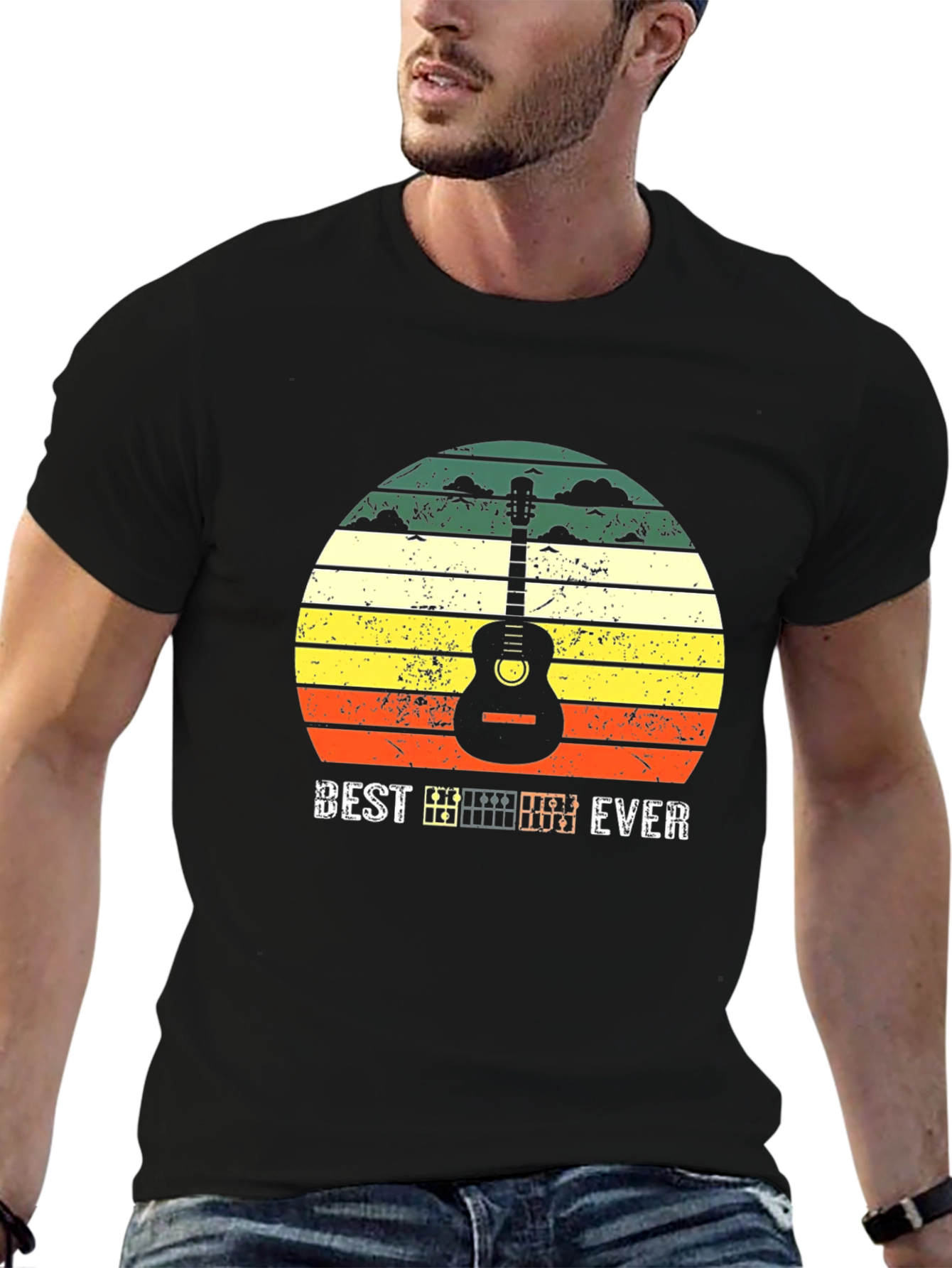 Best Dad Ever Guitar T-Shirt