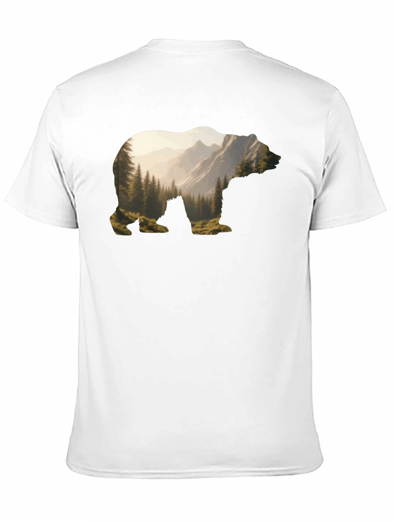 Nature Bear Graphic T-Shirt - Mountain Forest Tee