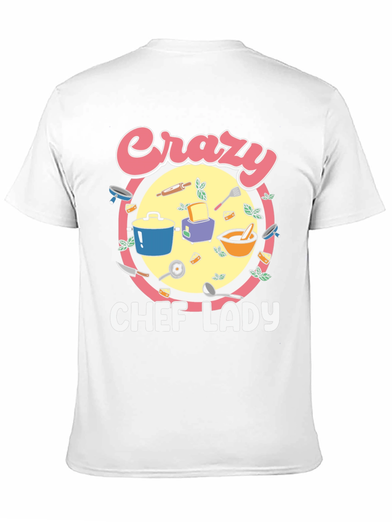 Crazy Chef Lady T-Shirt - Black