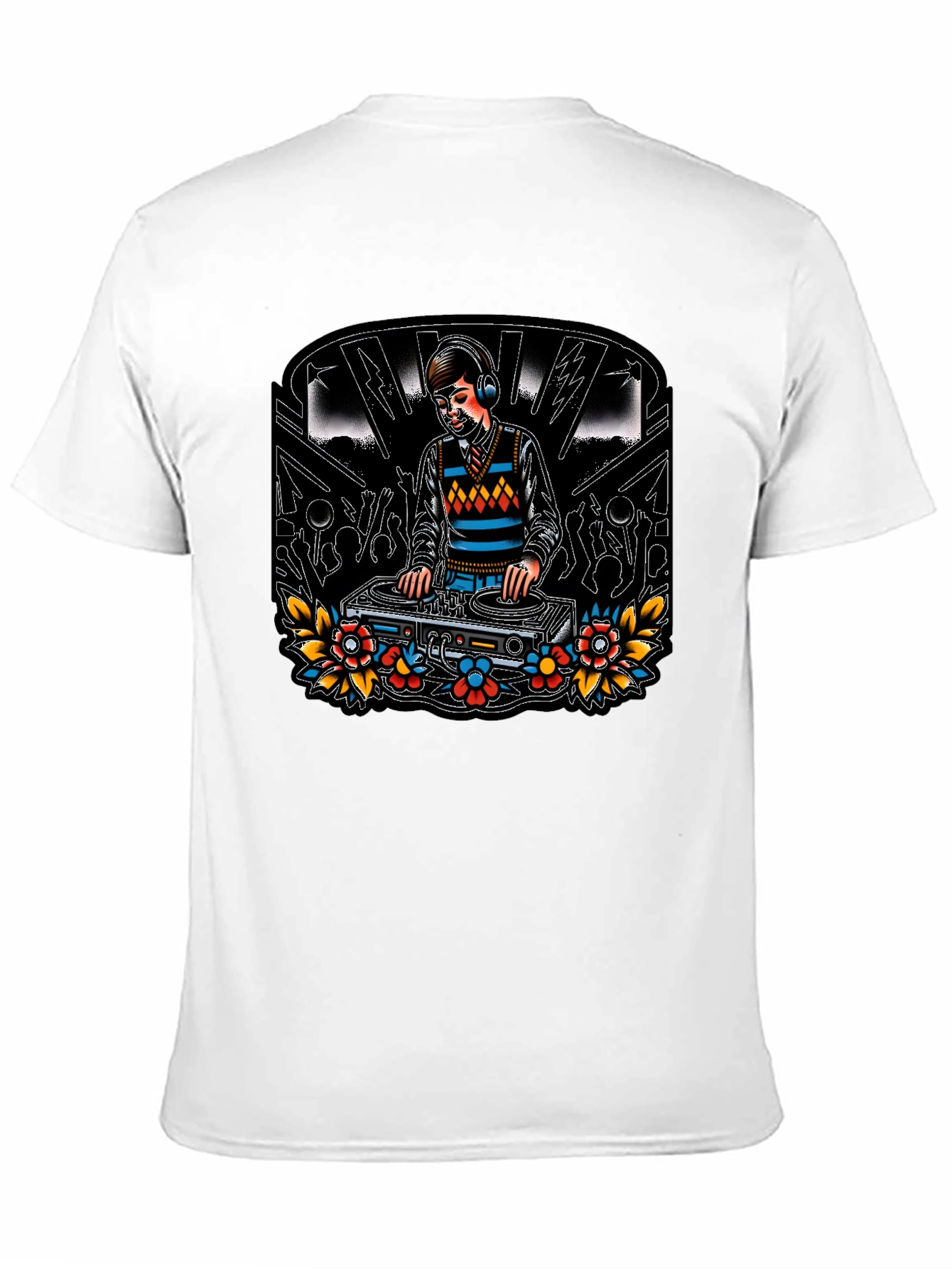 DJ Graphic Print Black T-Shirt