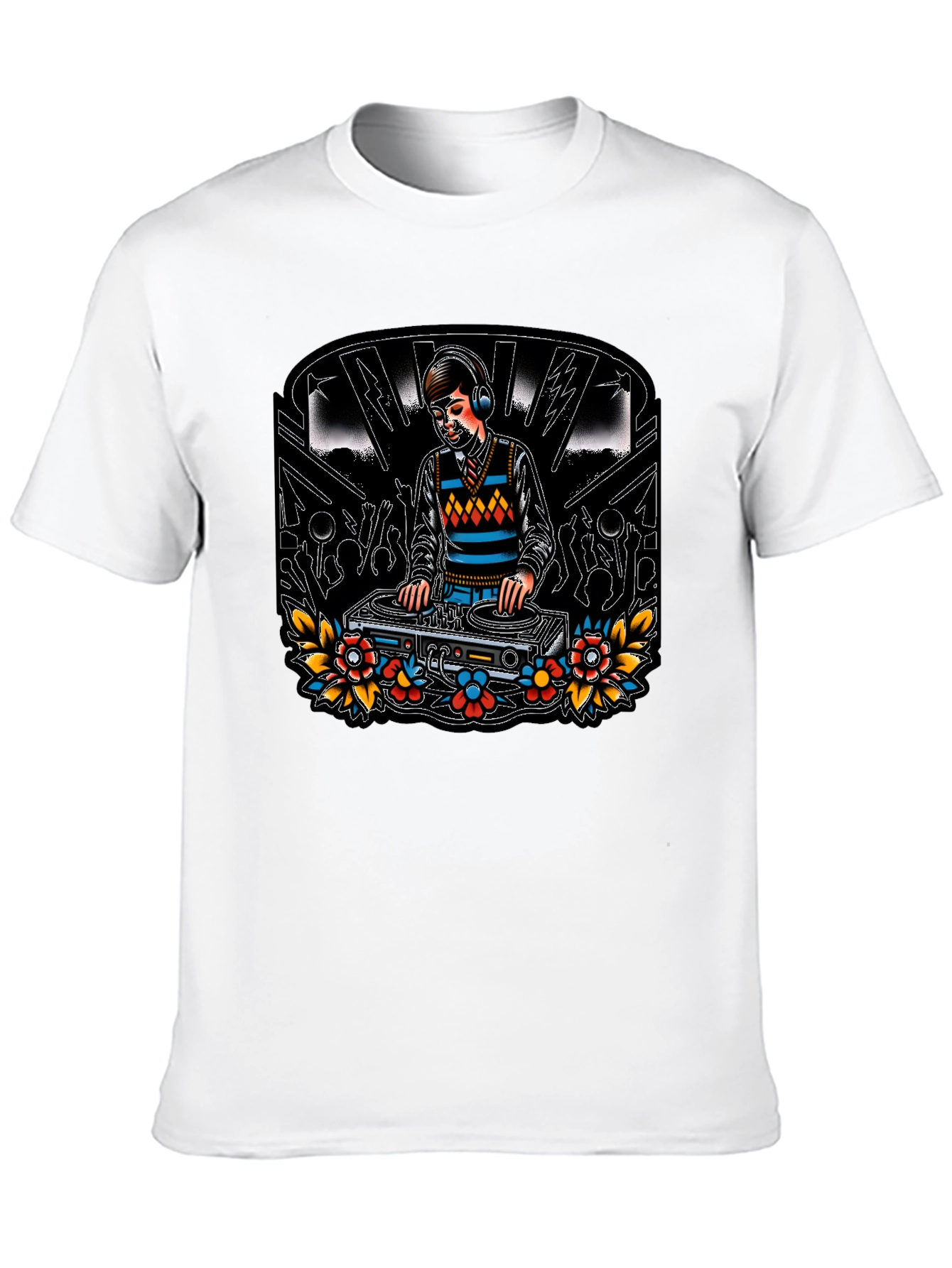 DJ Graphic Print Black T-Shirt