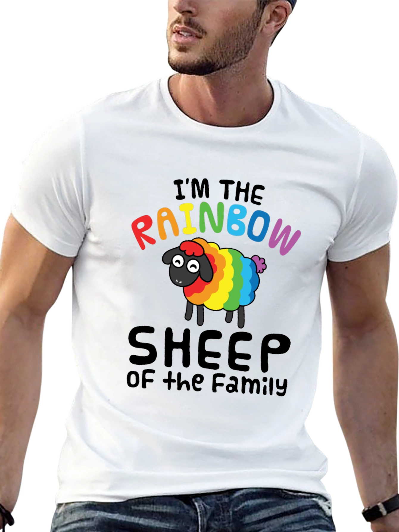 Rainbow Sheep Family T-Shirt