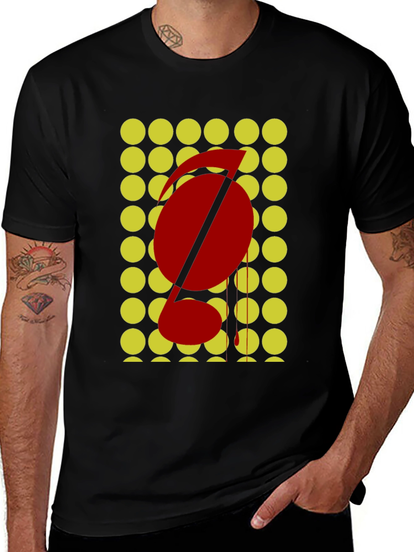 Abstract Graphic Tee - Black