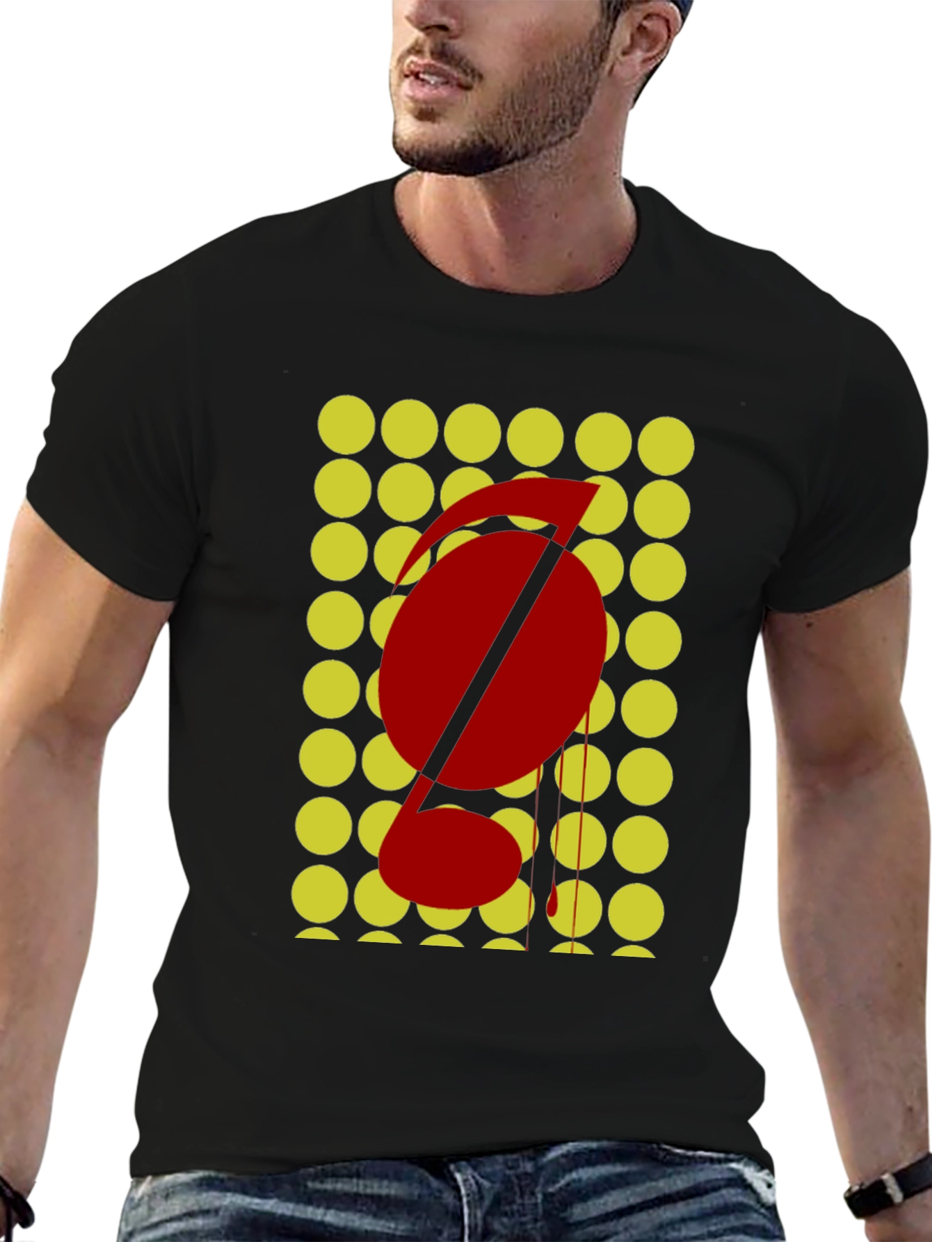 Abstract Graphic Tee - Black