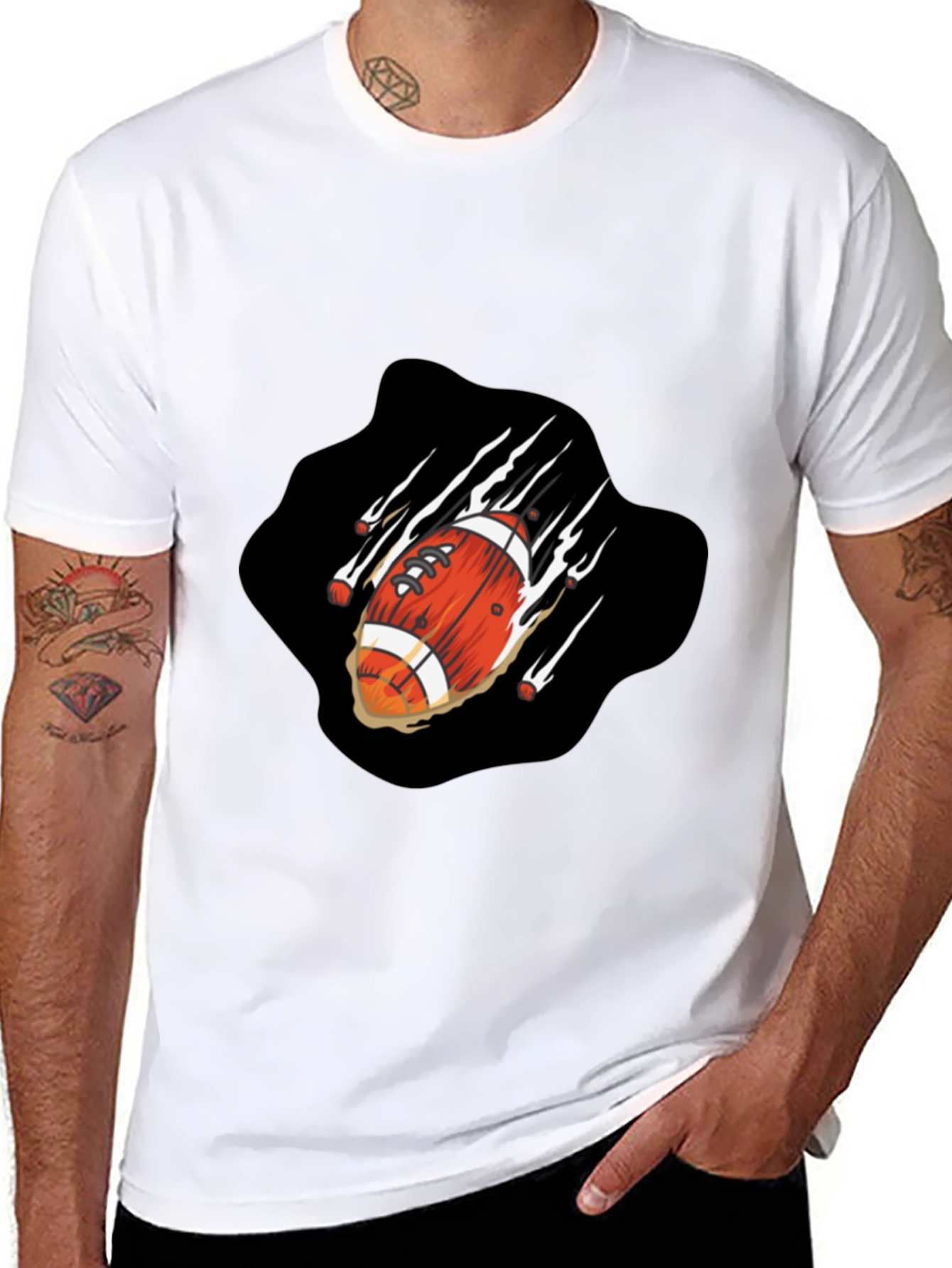 Football T-Shirt - Ripped Design