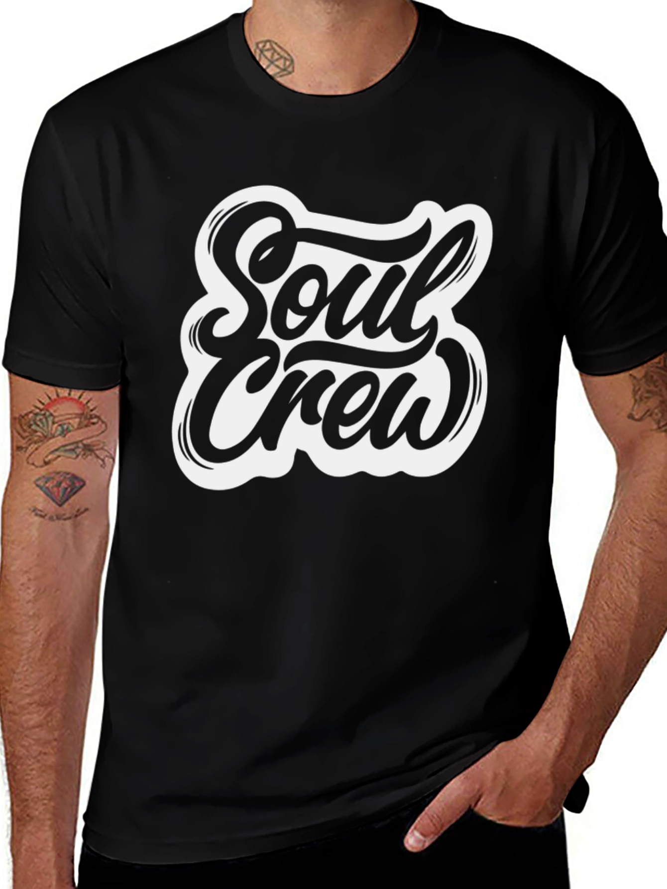 Soul Crew Graphic Tee - Black Casual T-Shirt