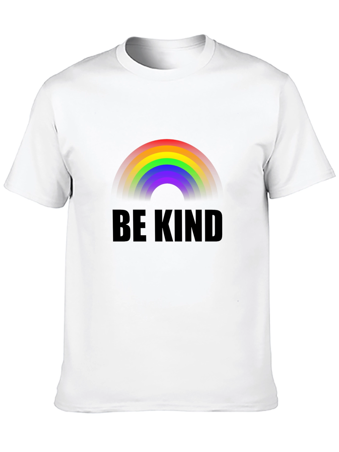 Be Kind Rainbow T-Shirt - Soft Black Tee