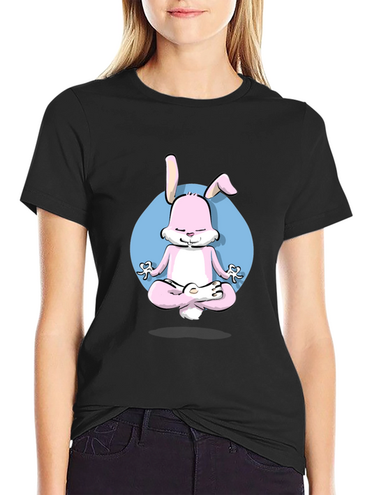 Zen Bunny T-Shirt - Meditating Hare Graphic Tee