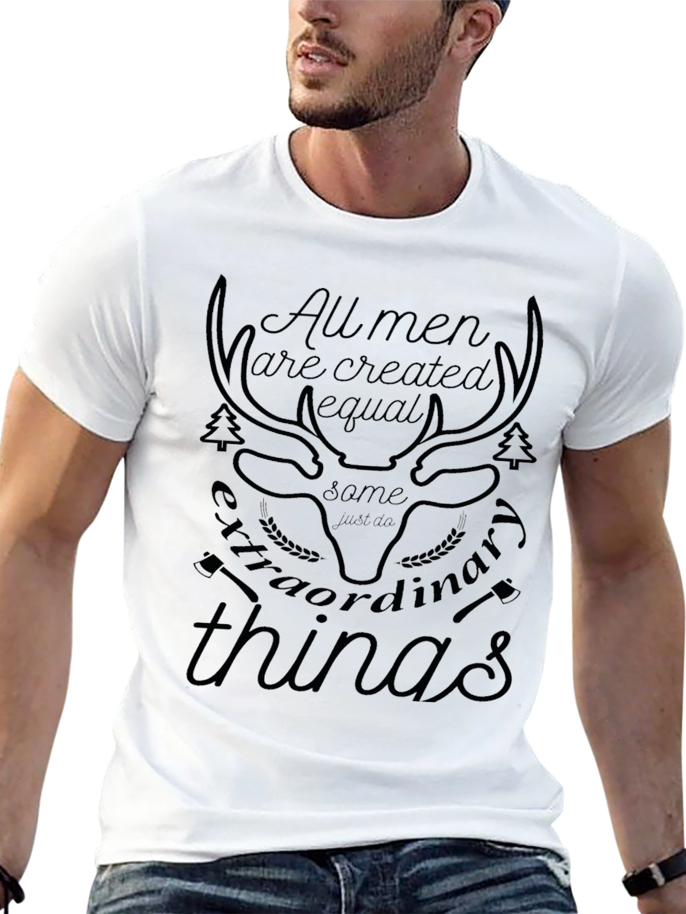 Mens Extraordinary Deer Graphic Tee