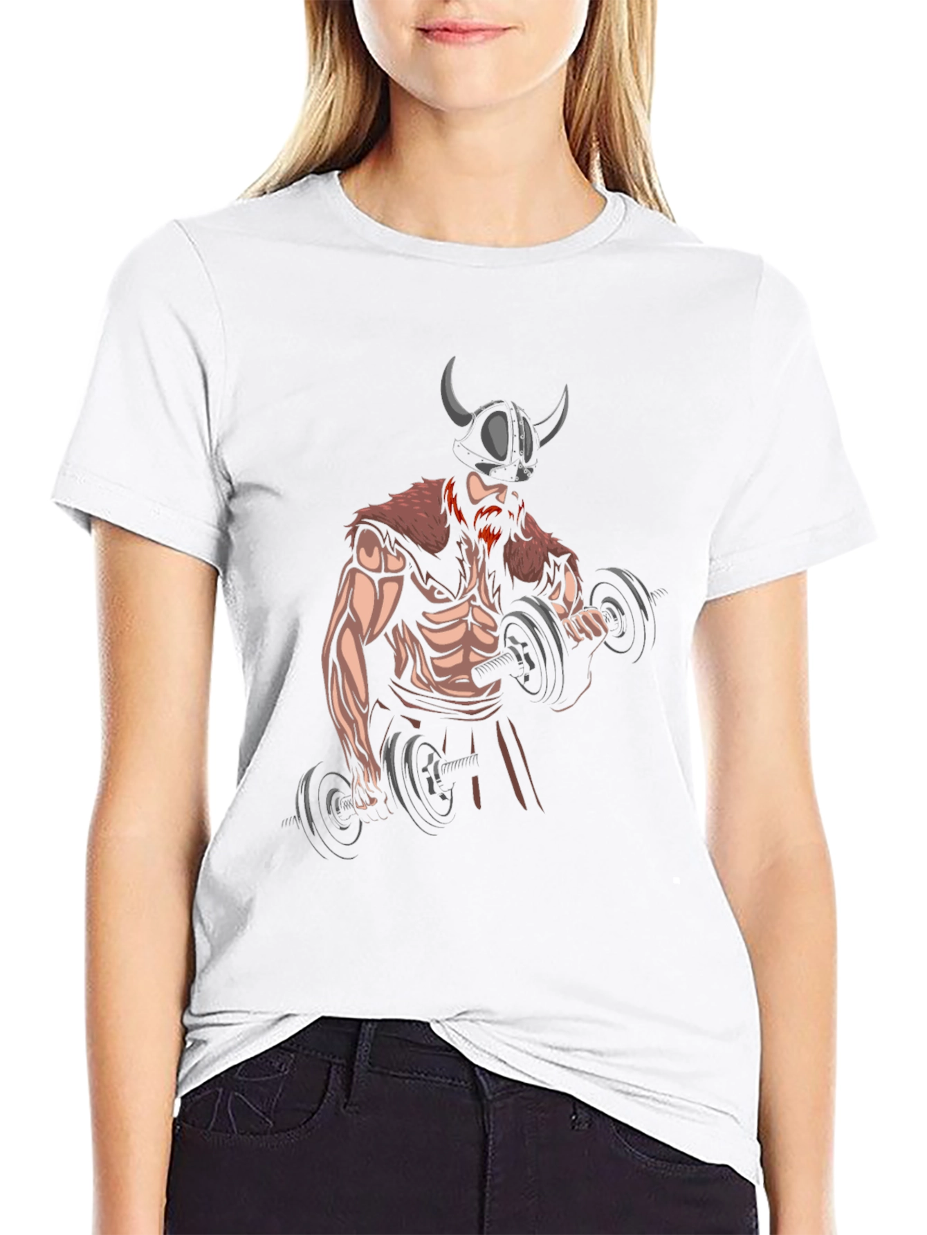 Viking Gym Bro Black Graphic Tee