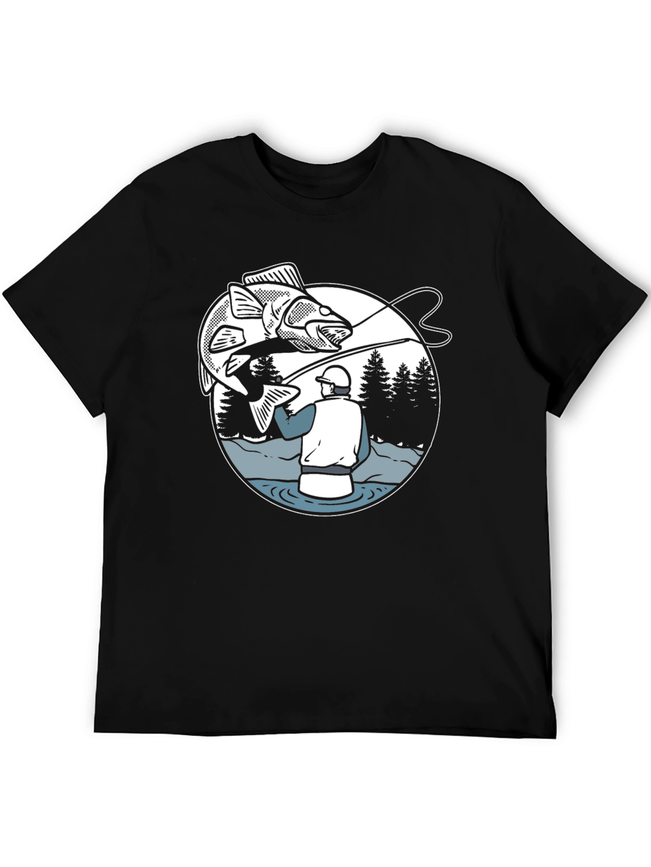 Fishing Graphic T-Shirt - Angler Design Tee