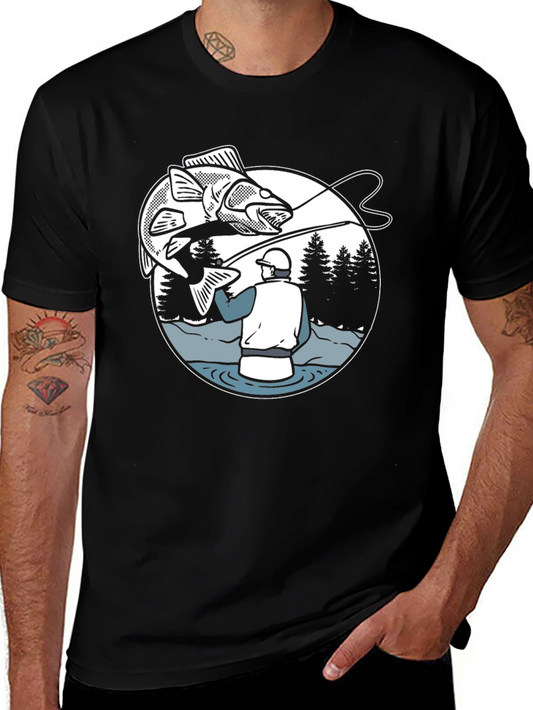 Fishing Graphic T-Shirt - Angler Design Tee
