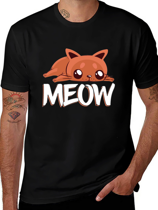 Meow Cat Graphic Tee - Cute Kitten Lover T-Shirt