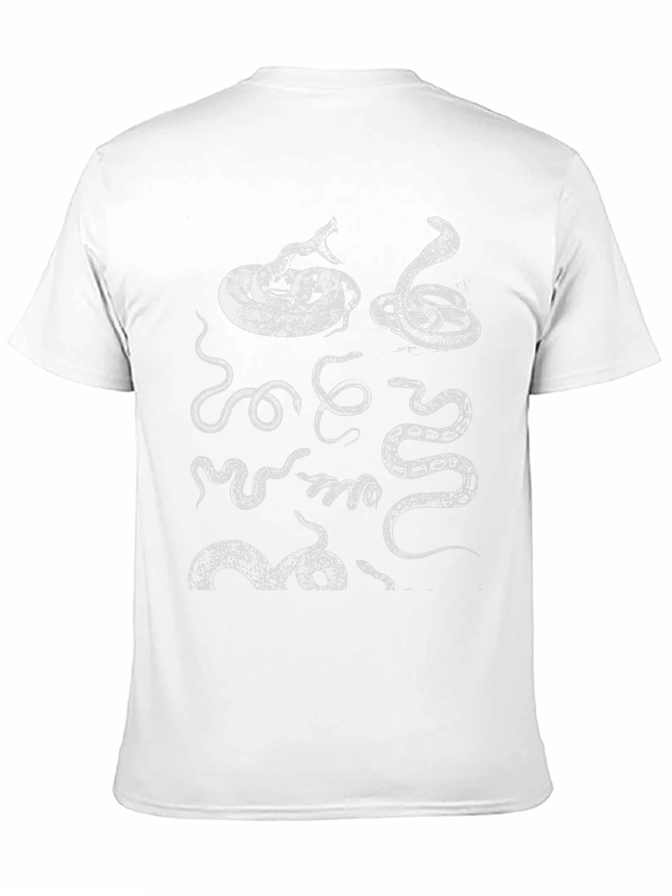 Serpentine Graphic Tee - Black Cotton Snake Print