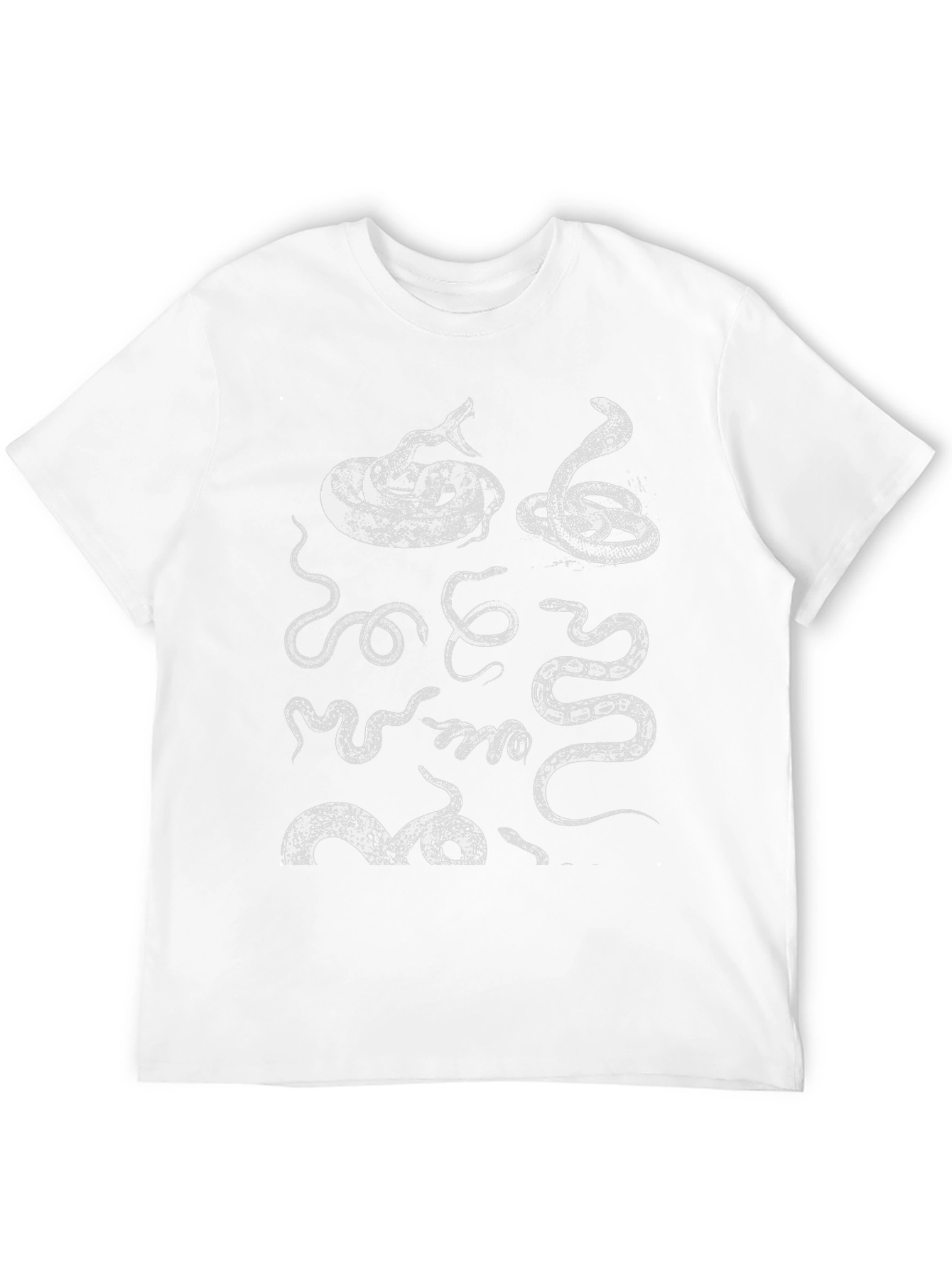 Serpentine Graphic Tee - Black Cotton Snake Print