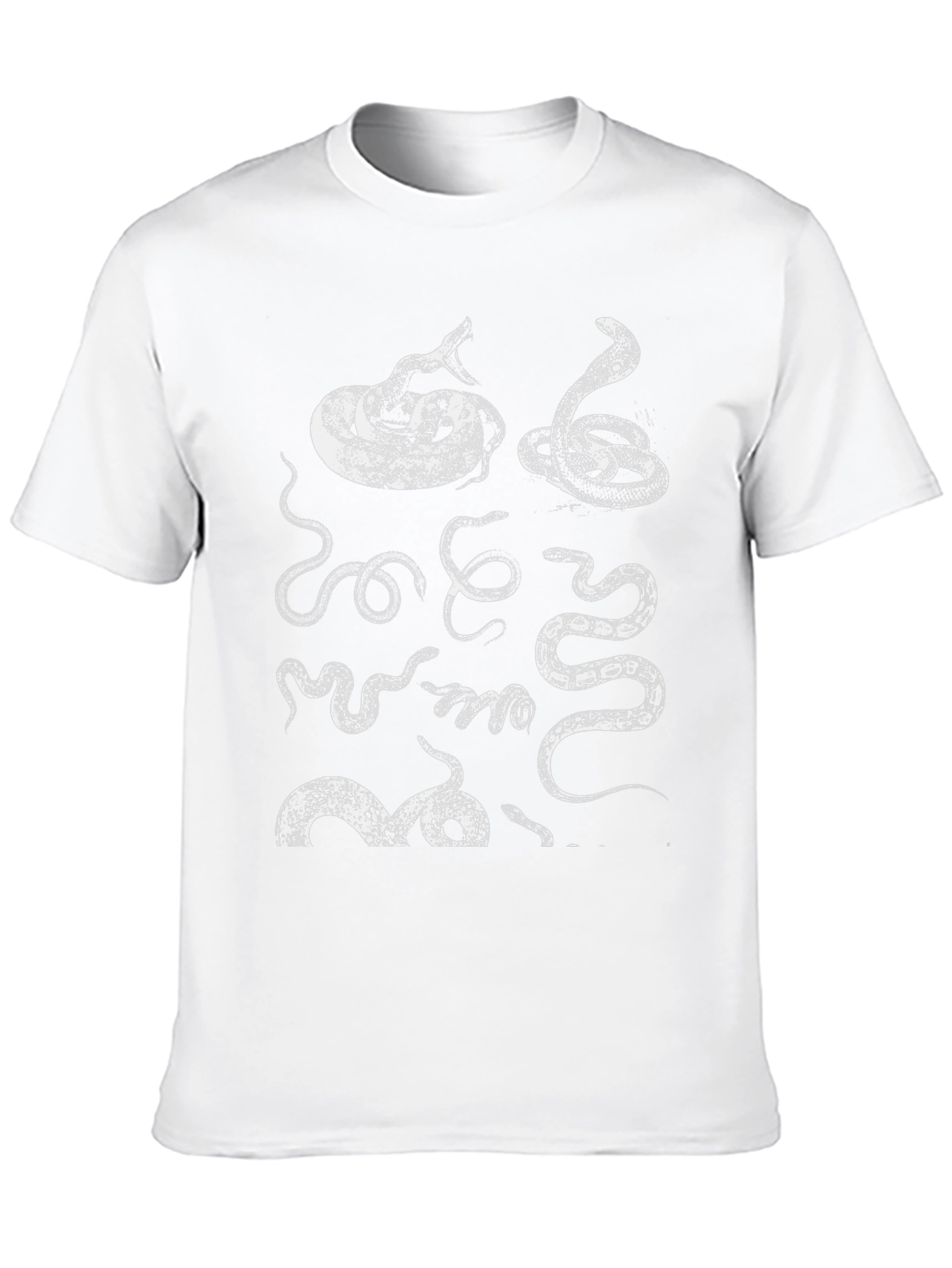 Serpentine Graphic Tee - Black Cotton Snake Print