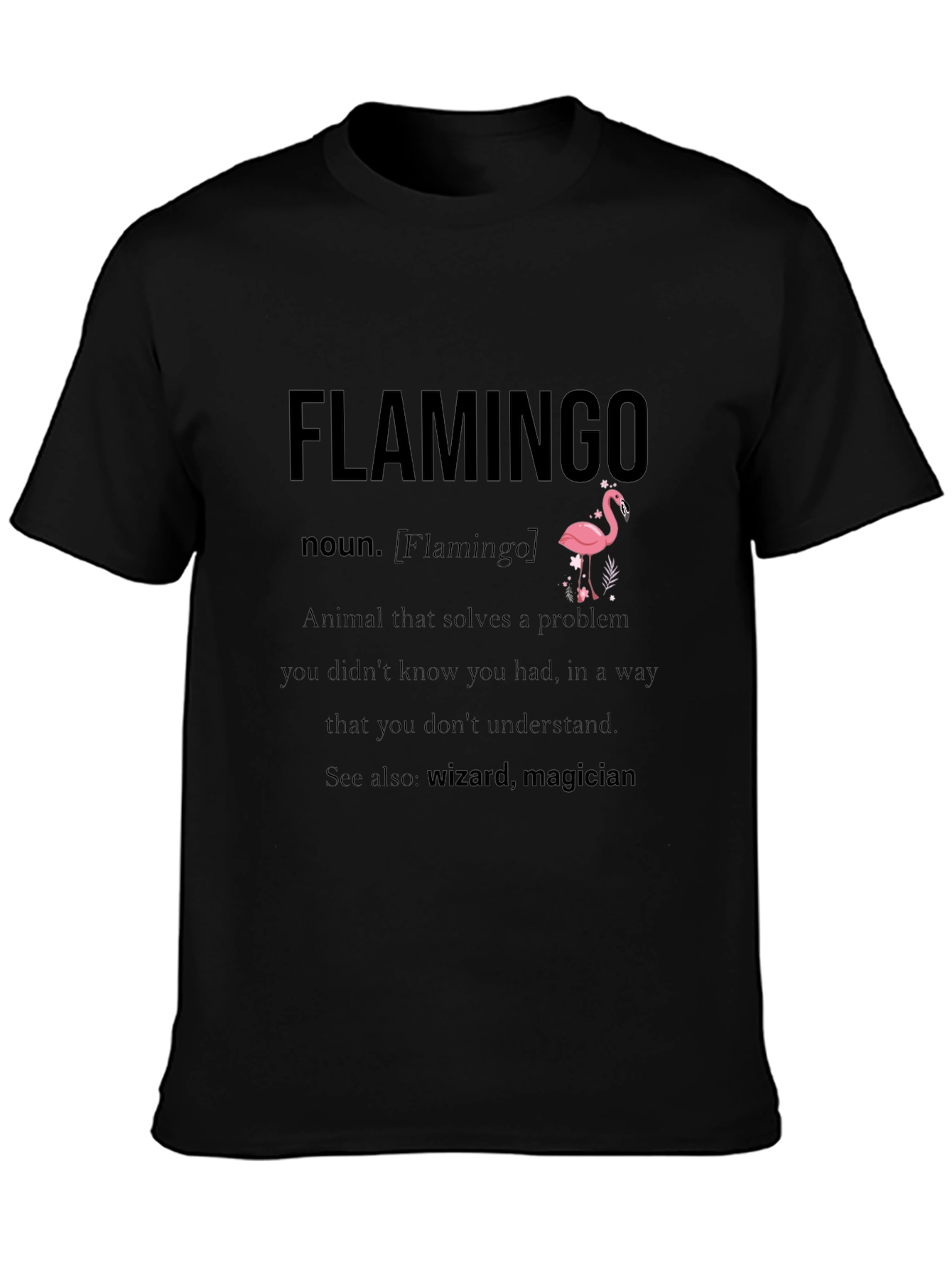 Humorous Flamingo Definition Graphic Tee