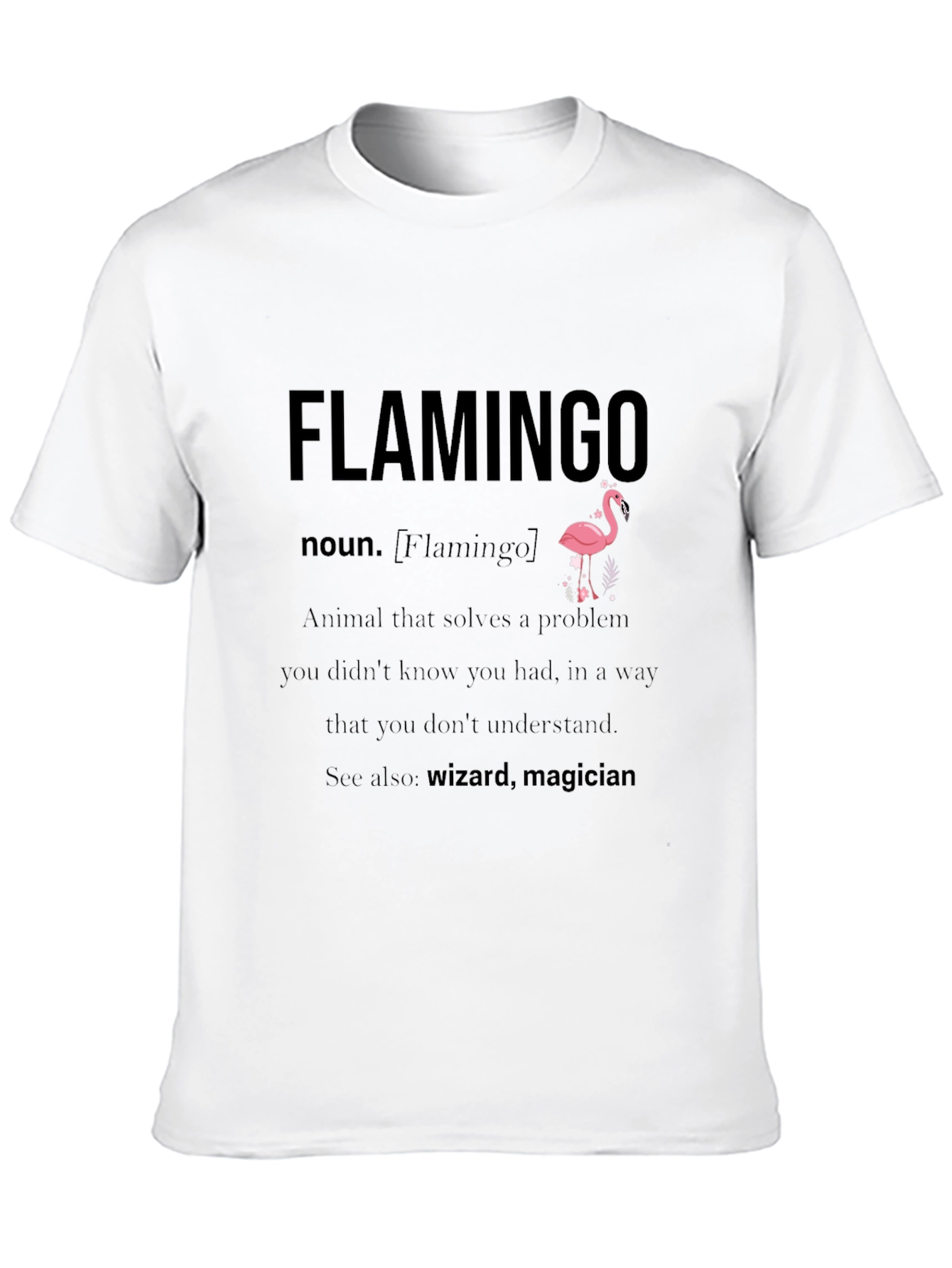 Humorous Flamingo Definition Graphic Tee