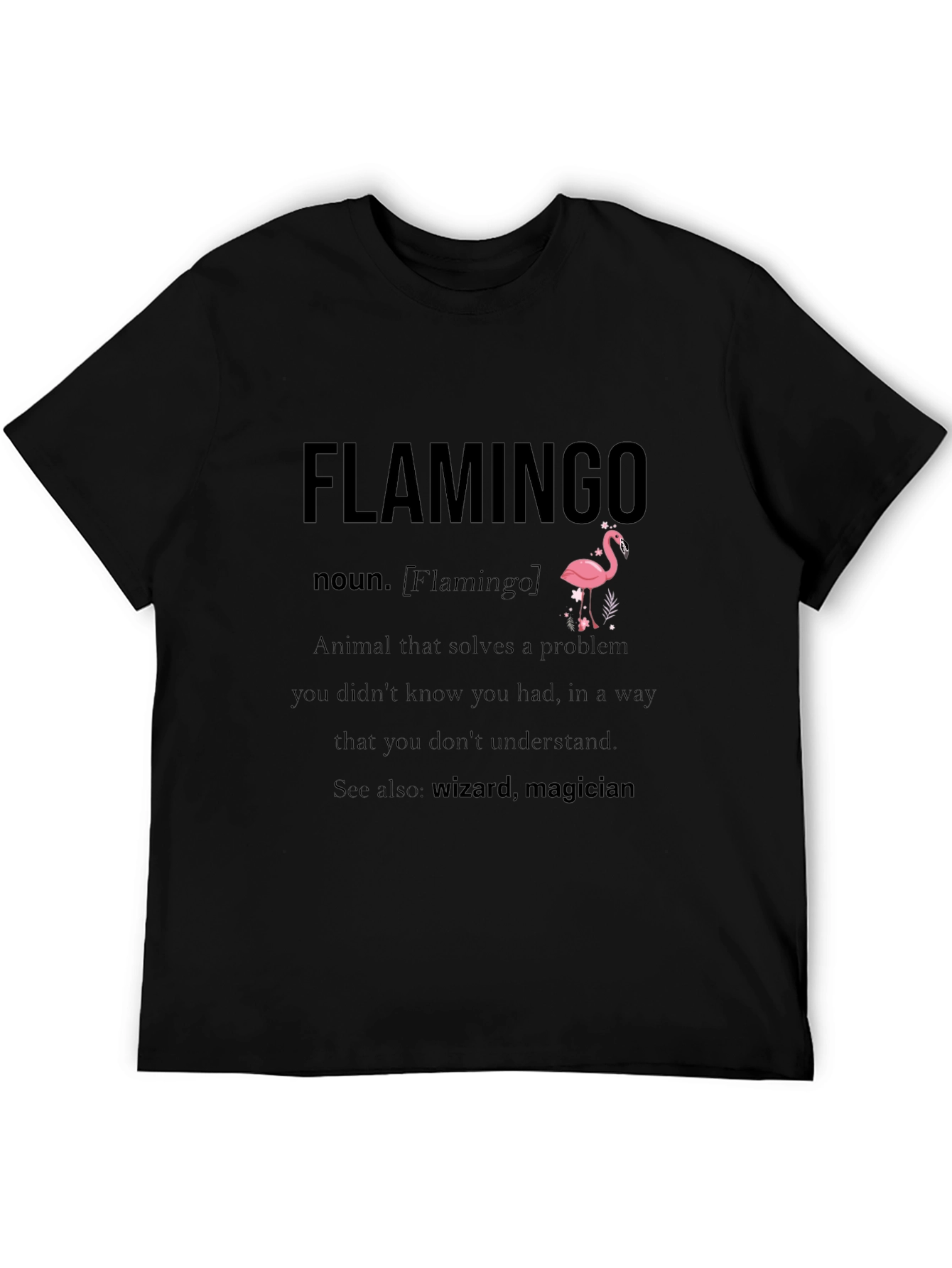 Humorous Flamingo Definition Graphic Tee