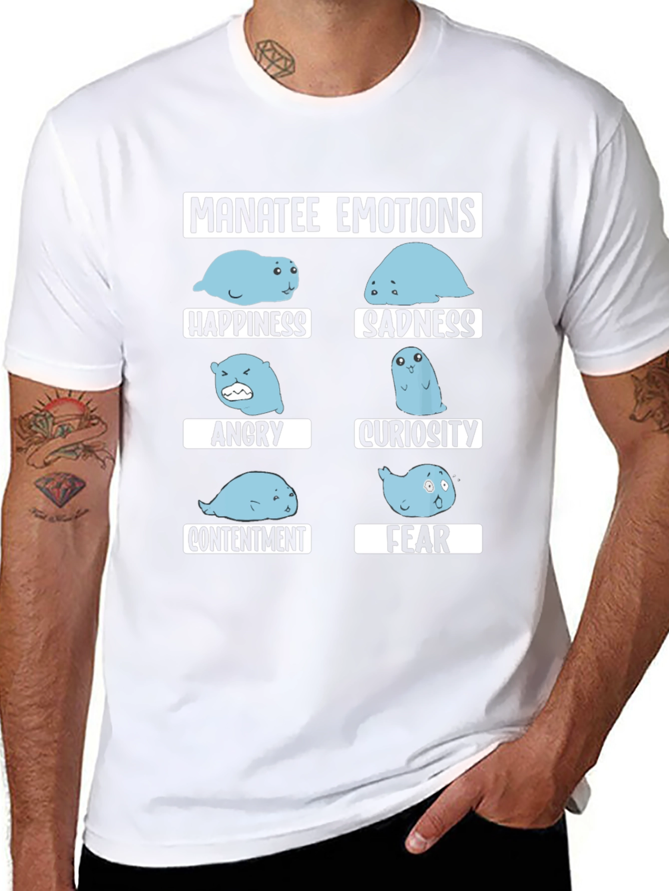 Manatee Emotions Graphic Tee
