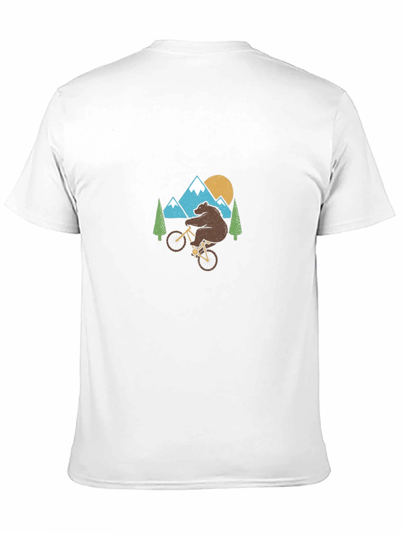 Bear on Bike Graphic Tee - Nature Inspired Shirt