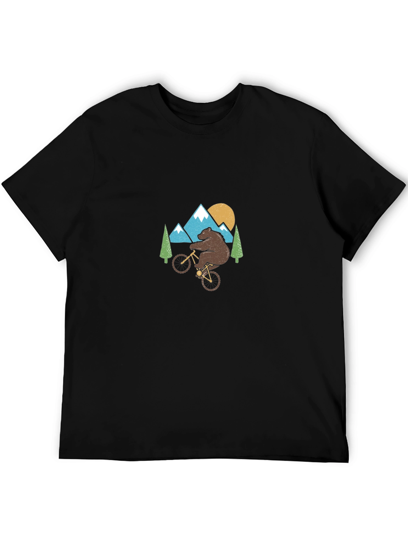 Bear on Bike Graphic Tee - Nature Inspired Shirt
