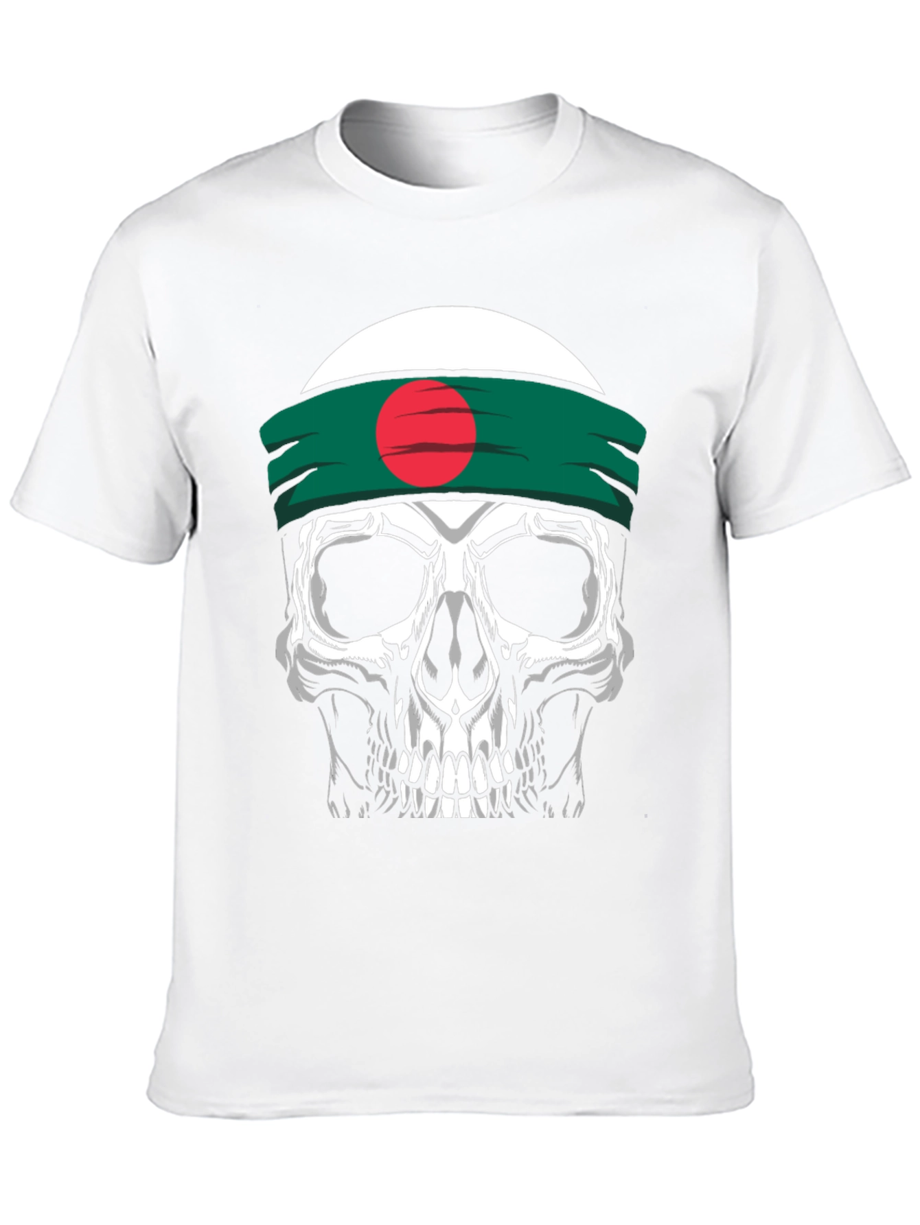 Skull Tee with Bangladesh Flag Headband - Black