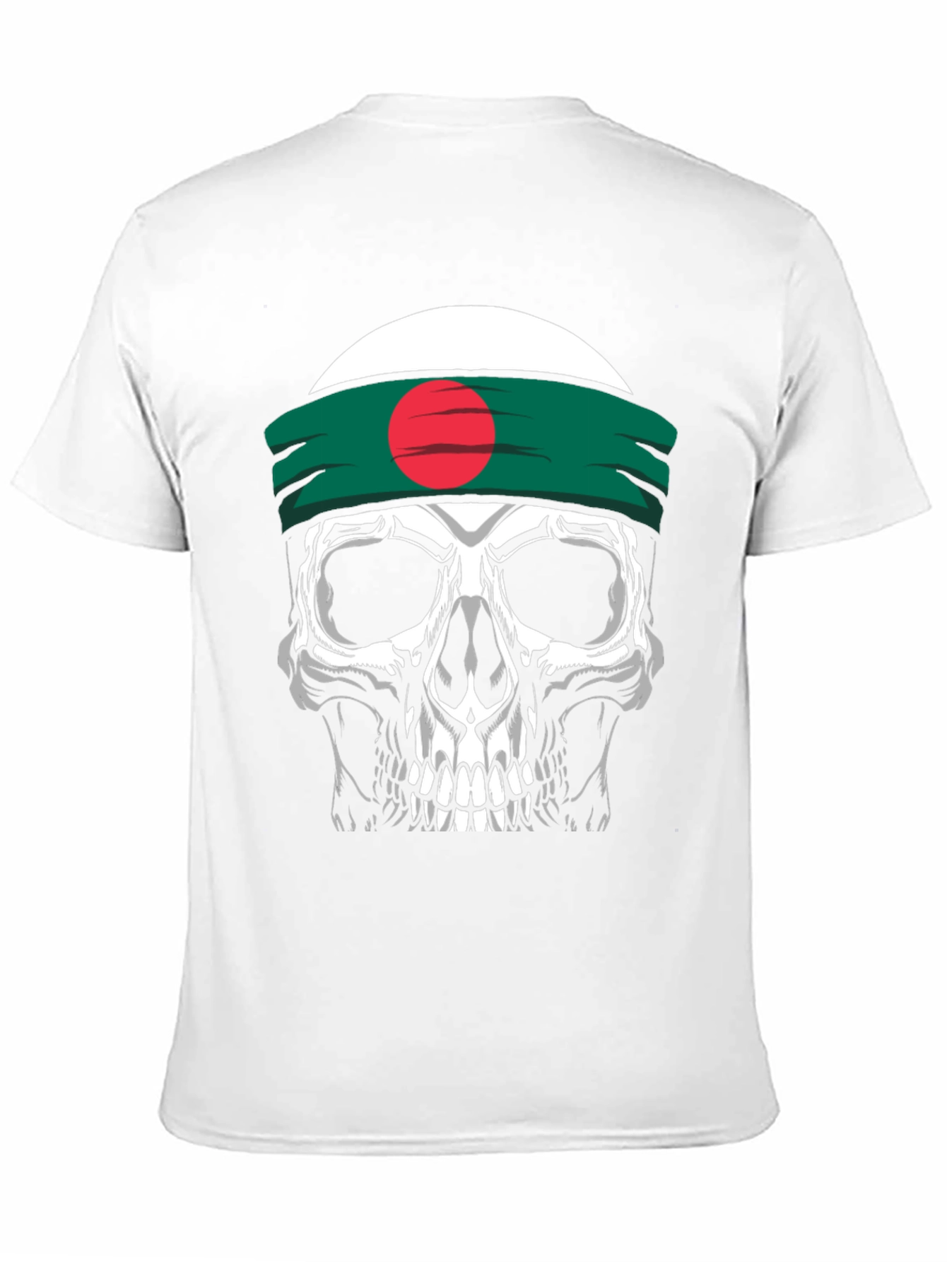 Skull Tee with Bangladesh Flag Headband - Black