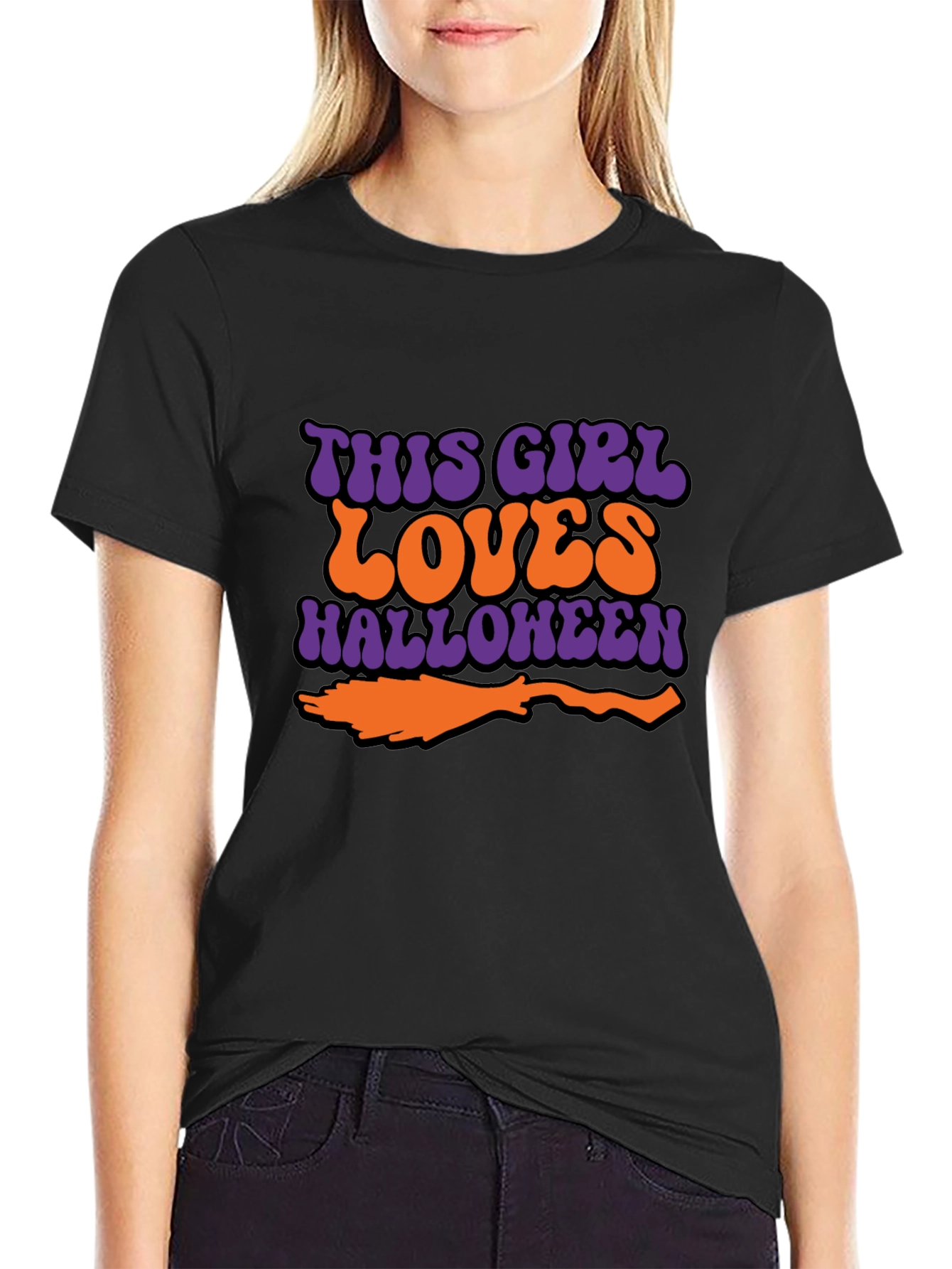 Halloween This Girl Loves Graphic T-Shirt