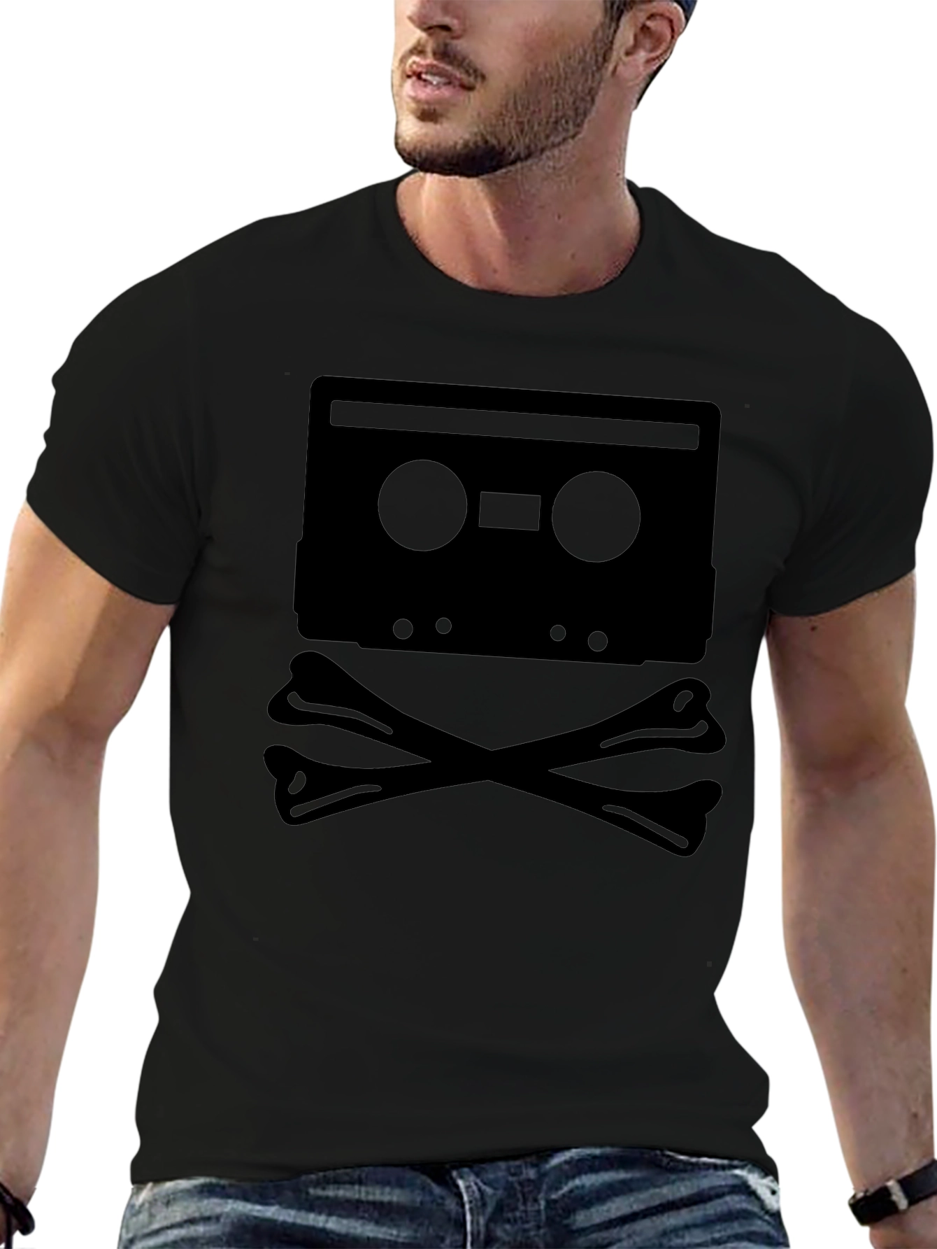 Cassette Skull T-Shirt - Retro Music Lover Tee