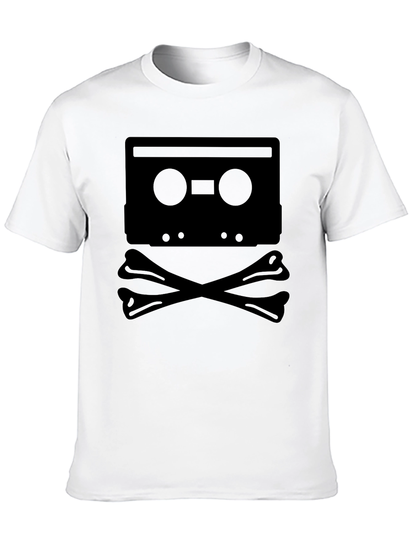 Cassette Skull T-Shirt - Retro Music Lover Tee
